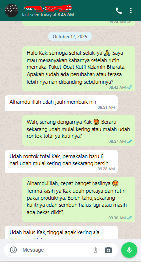 Testimoni WhatsApp 1